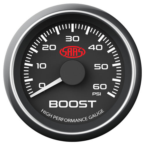 Boost Gauge Diesel 0-60psi 52mm Black Muscle Series – 12Volt Customs